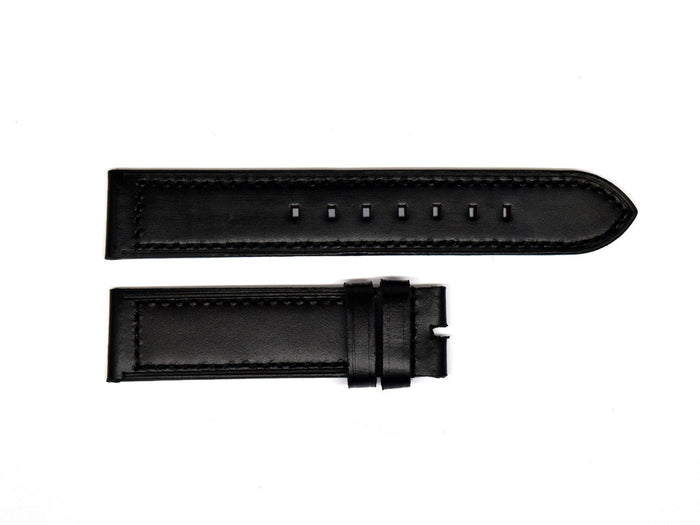 Smooth Black Leather Strap