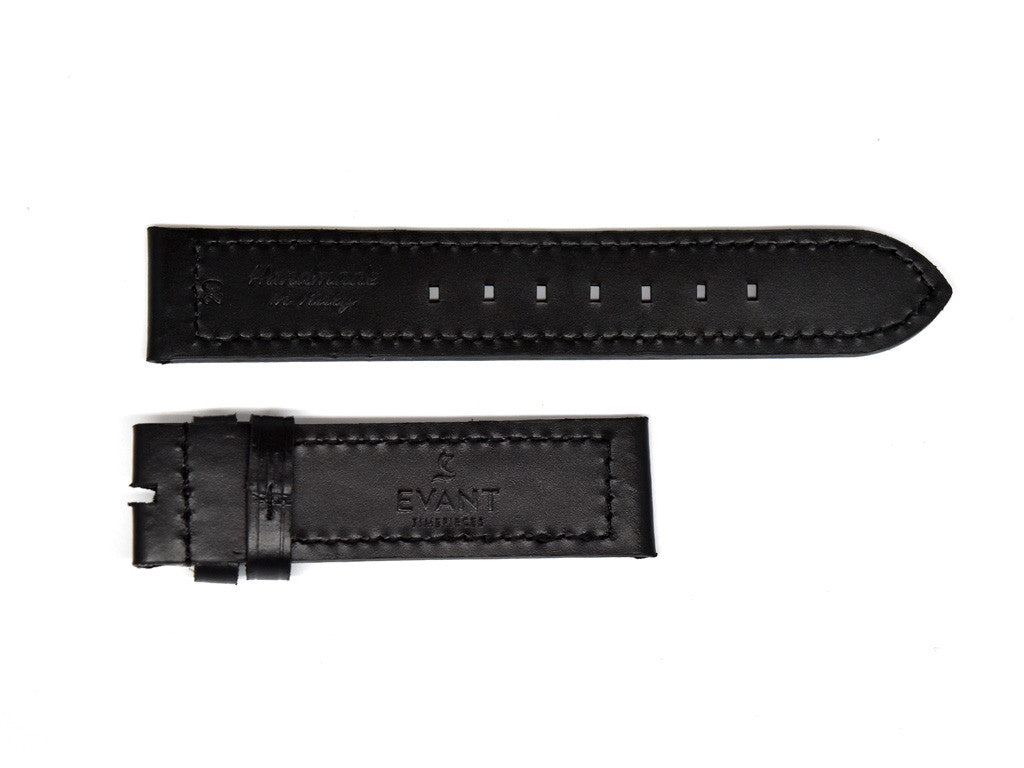 Smooth Black Leather Strap