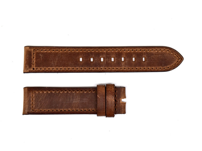 Distressed Brown Leather Strap