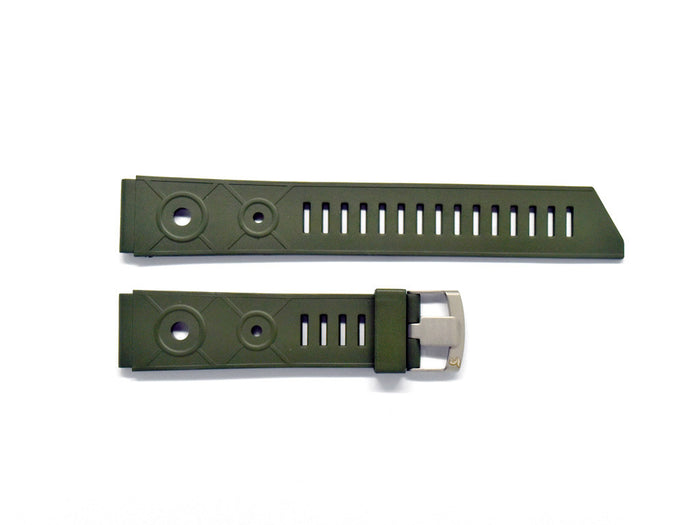 Military Green Vintage Rubber Strap